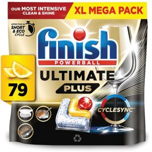 Finish Ultimate Plus AIO Dishwasher Tablets Lemon Pack of 79 3312099 Finish Ultimate Plus AIO Dishwasher Tablets Lemon Pack of 79 3312099
