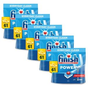 Finish Power Dishwasher Tablets Lemon x61 Tabs Pack of 5 3311081CASE Finish Power Dishwasher Tablets Lemon x61 Tabs Pack of 5 3311081CASE