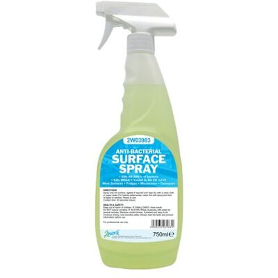 2Work Antibacterial Surface Spray 750ml (Pack of 6) 2W04586 2Work Antibacterial Surface Spray 750ml (Pack of 6) 2W04586