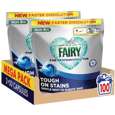 Fairy Professional Non Biological Liquid Pods 50x2 Pack of 100 C013037 Fairy Professional Non Biological Liquid Pods 50x2 Pack of 100 C013037