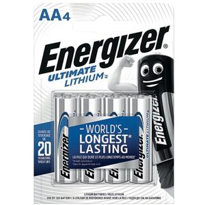 Energizer Ultimate AA Lithium Battery (Pack of 4) 632964