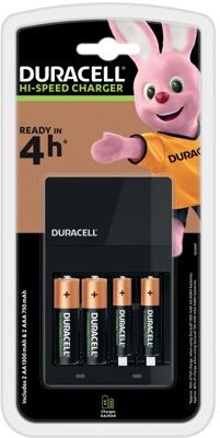 Duracell 4 Hour Battery Charger CEF14 with 2x AA/2x AAA Batteries 5004979