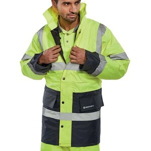 Beeswift Two Tone High Visibility Traffic Jacket Saturn Yellow/Navy Blue S TJSTTENGSYNS Beeswift Two Tone High Visibility Traffic Jacket Saturn Yellow/Navy Blue S TJSTTENGSYNS