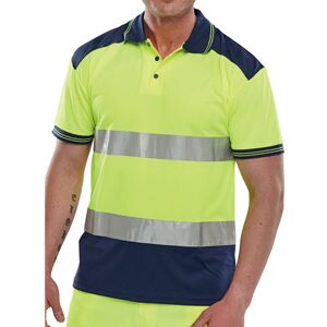 Beeswift PK Two Tone High Visibility Short Sleeve Polo Shirt Saturn Yellow/Navy Blue M CPKSTTENSYM Beeswift PK Two Tone High Visibility Short Sleeve Polo Shirt Saturn Yellow/Navy Blue M CPKSTTENSYM