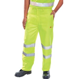Beeswift High Visibility Fire Retardant Anti Static Trousers Saturn Yellow 42T CFRASTETSY42T Beeswift High Visibility Fire Retardant Anti Static Trousers Saturn Yellow 42T CFRASTETSY42T