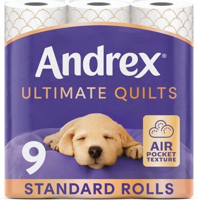 Andrex Ultimate Quilts Toilet Roll 3-Ply 155 Sheets Per Roll (Pack of 9) 4474132