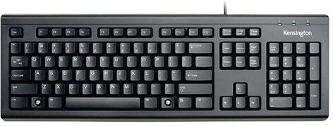 Kensington ValuKey Wired USB UK Keyboard Black 1500109