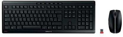 Cherry Stream USB Desktop Wireless Keyboard and Mouse Set UK Black JD-8500GB-2