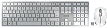 Cherry DW 9100 Slim USB Wireless Keyboard and Mouse Set UK Silver/White JD-9100GB-1