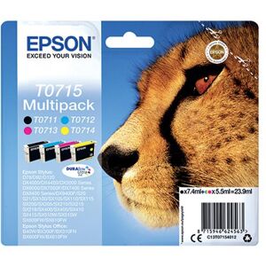 Epson T0715 Ink DURABrite Ultra Cheetah Multipack CMYK C13T07154012