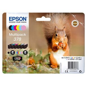 Epson 378 Ink Cartridge Claria Photo HD Squirrel CMYK/Light Cyan/Light Magenta C13T37884010