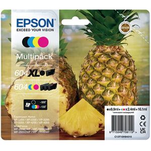 Epson 604XL/604 Ink Cartridge Multipack Pineapple XL Black High Yield/Standard CMY C13T10H94010