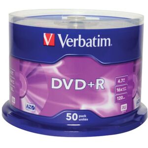 Verbatim DVD+R Non-Printable Spindle 16x 4.7GB (Pack of 50) 43550