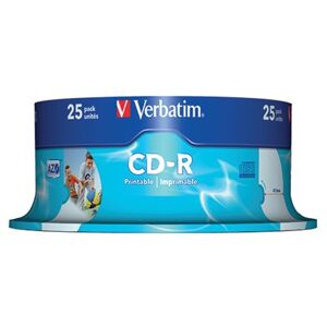 Verbatim CD-R Crystal 700MB Slim Case (Pack of 25) 43322