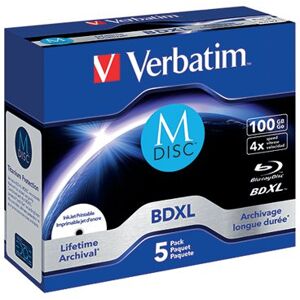 Verbatim M-Disc BD-R XL 100GB 4x (Pack of 5) 43834