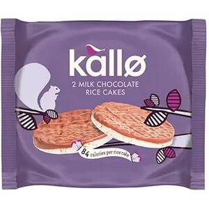 Kallo 2 Milk Chocolate Rice Cakes 33g (Pack of 30) 133915 Kallo 2 Milk Chocolate Rice Cakes 33g (Pack of 30) 133915