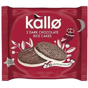 Kallo 2 Dark Chocolate Rice Cakes 33g (Pack of 30) 133914 Kallo 2 Dark Chocolate Rice Cakes 33g (Pack of 30) 133914