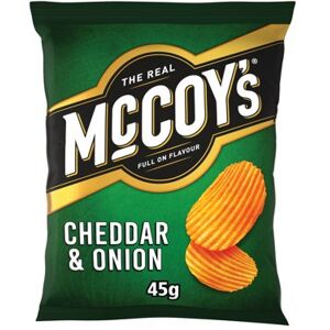 McCoys Cheddar and Onion Crisps 45g Pack of 36 09005 McCoys Cheddar and Onion Crisps 45g Pack of 36 09005