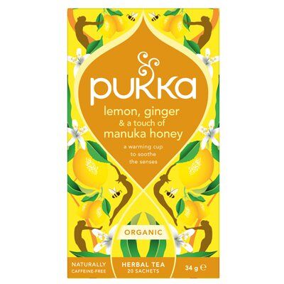 Pukka Herbs - Lemon Ginger Manuka Honey Tea - Lemon - Tea Pukka Herbs - Lemon Ginger Manuka Honey Tea - Lemon - Tea