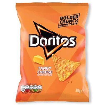 Doritos Tangy Cheese Crisps 40g Pack of 32 08107 Doritos Tangy Cheese Crisps 40g Pack of 32 08107