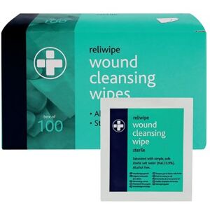 Reliance Medical Reliance Individually Wrapped Medical Reliwipe Wound Cleansing Wipes (Pack of 100) 745 Reliance Medical Reliance Individually Wrapped Medical Reliwipe Wound Cleansing Wipes (Pack of 100) 745