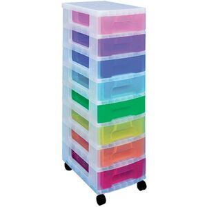 Really Useful Storage Tower with 8 Drawers Multicoloured DT1007