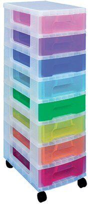 Really Useful Storage Tower with 8 Drawers Multicoloured DT1007