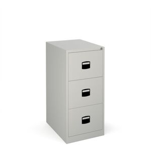 Bisley Steel 3 drawer contract filing cabinet 1016mm high - goose grey Bisley Steel 3 drawer contract filing cabinet 1016mm high - goose grey