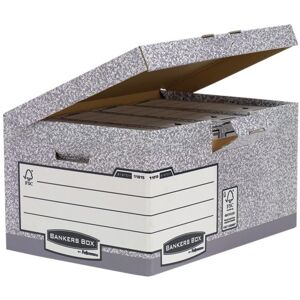 Fellowes Storage Box - 01815 - Durable Hinged Lid - Fastfold - Fits Files Fellowes Storage Box - 01815 - Durable Hinged Lid - Fastfold - Fits Files