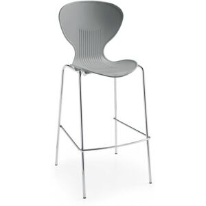 Sienna one piece stool with chrome legs (pack of 2) - grey Sienna one piece stool with chrome legs (pack of 2) - grey