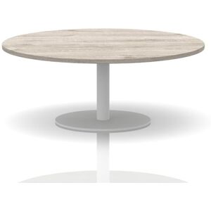 Italia 1200mm Round Coffee Table Grey Oak Top 475mm High White Leg Italia 1200mm Round Coffee Table Grey Oak Top 475mm High White Leg