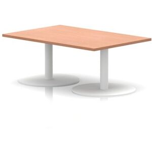 Italia 1200 x 800mm Rectangular Coffee Table Beech Top 475mm High White Leg Italia 1200 x 800mm Rectangular Coffee Table Beech Top 475mm High White Leg