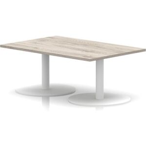 Italia 1200 x 800mm Rectangular Coffee Table Grey Oak Top 475mm High White Leg Italia 1200 x 800mm Rectangular Coffee Table Grey Oak Top 475mm High White Leg