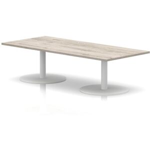 Italia 1800 x 800mm Rectangular Coffee Table Grey Oak Top 475mm High White Leg Italia 1800 x 800mm Rectangular Coffee Table Grey Oak Top 475mm High White Leg