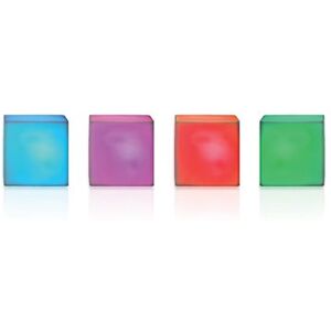 Unbranded Sensory Light Up LED Colour Changing Mood Cube Light 75mm (Pack of 4) SSML4 Unbranded Sensory Light Up LED Colour Changing Mood Cube Light 75mm (Pack of 4) SSML4