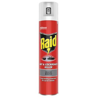 Raid Ant and Cockroach Killer Aerosol 300ml Pack of 6 97734 Raid Ant and Cockroach Killer Aerosol 300ml Pack of 6 97734