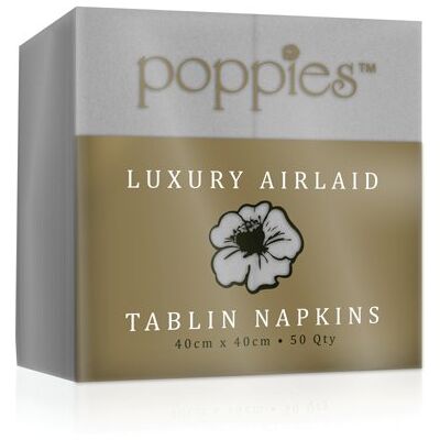 Poppies Tablin Napkins 8 Fold 40cm Grey (Pack of 500) 4048GR Poppies Tablin Napkins 8 Fold 40cm Grey (Pack of 500) 4048GR