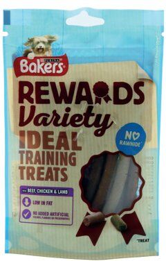 Bakers Rewards Variety Dog Treats with Beef Chicken and Lamb 100g (Pack of 18) 540551