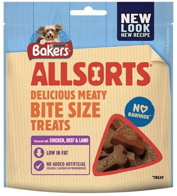 Bakers Allsorts Dog Treats with Chicken Beef and Lamb 98g (Pack of 6) 261412