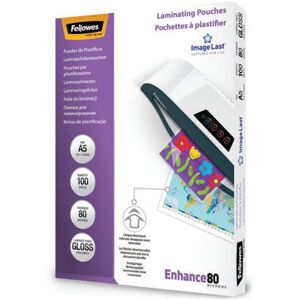 Fellowes ImageLast A5 Laminating Pouch 80 Micron Clear Gloss (Pack of 100) 5306002