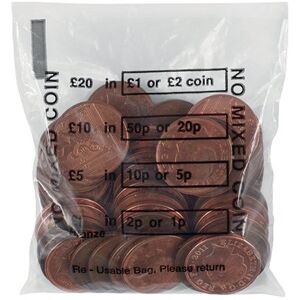 Unbranded Cash Denominated Coin Bag (Pack of 5000) BEVORBS0001