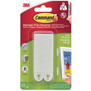 3M Command Picture Hanging Strips Large (Pack of 4) 17206