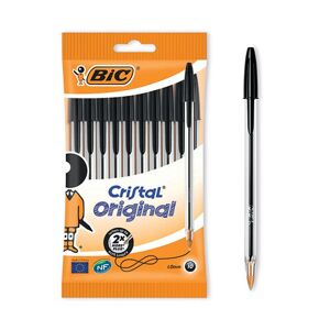 Bic Cristal Ballpoint Pen Medium Black (Pack of 10) 830864