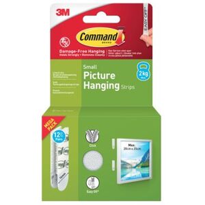 Command Picture Hanging Strips 12 Pairs Small White (Pack of 24) 7100337182 Command Picture Hanging Strips 12 Pairs Small White (Pack of 24) 7100337182