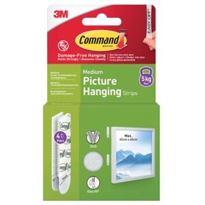 Command Picture Hanging Strip 4 Pair Medium White Pack of 8 7100337178 Command Picture Hanging Strip 4 Pair Medium White Pack of 8 7100337178