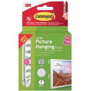 Command Picture Hanging Strips 12 Pairs Large White (Pack of 24) 7100336849 Command Picture Hanging Strips 12 Pairs Large White (Pack of 24) 7100336849