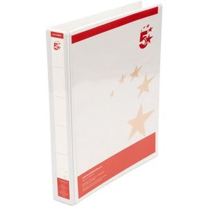 5 Star office 5 Star 2D-Ring Presentation Ring Binder A4 25mm Wht Pack of 10 933031 5 Star office 5 Star 2D-Ring Presentation Ring Binder A4 25mm Wht Pack of 10 933031
