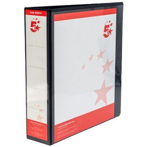 5 Star office 5 Star 4D-Ring Presentation Ring Binder A4 50mm Blk Pack of 10 933074 5 Star office 5 Star 4D-Ring Presentation Ring Binder A4 50mm Blk Pack of 10 933074