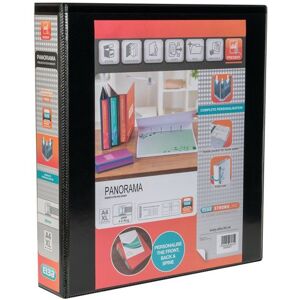 Elba Panorama 40mm 4 D-Ring Presentation Binder A4 Black (6 Pack) 400008417 Elba Panorama 40mm 4 D-Ring Presentation Binder A4 Black (6 Pack) 400008417