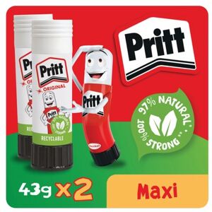 Pritt Stick Glue Stick 43g Pack of 2 1485357 Pritt Stick Glue Stick 43g Pack of 2 1485357